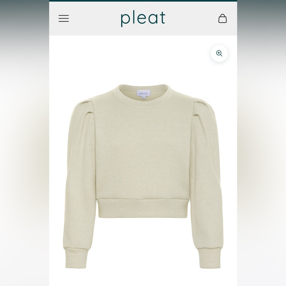 Pleat Peyton Sweater in Snowflake, BRAND NEW, size 12